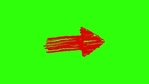 Hand Drawn Scribble Element Animation showing the outline line arrow pointi.. Stock Footage 309845565