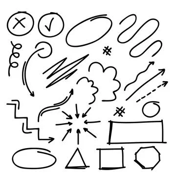 Hand drawn scribble element Vector illustration. Stock Illustration
