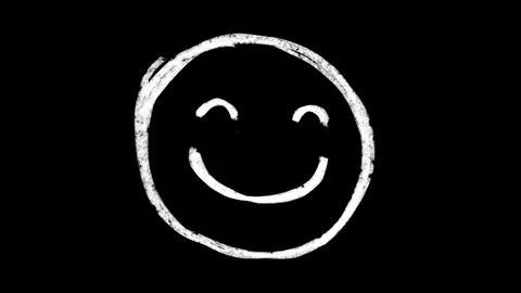 Hand-drawn scribble Emoji animation of a Smiling face. Stock Footage 308435839