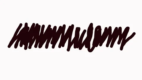 Hand-drawn scribble expanding and animating on white and black backgrounds Stock Footage 310650296