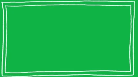 Hand Drawn Scribble Frame Border Green Screen | Doodle Rectangle Border Overlay Видео 327294996