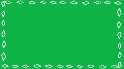 Hand Drawn Scribble Frame Border Green Screen | Doodle Rectangle Border Overlay Video stock 327295058