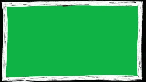 Hand Drawn Scribble Frame Border Green Screen | Doodle Rectangle Border Overlay Видео 327295065