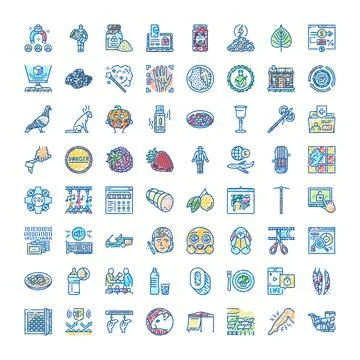 Hand drawn scribble icons collection diverse subjects Stock Illustration