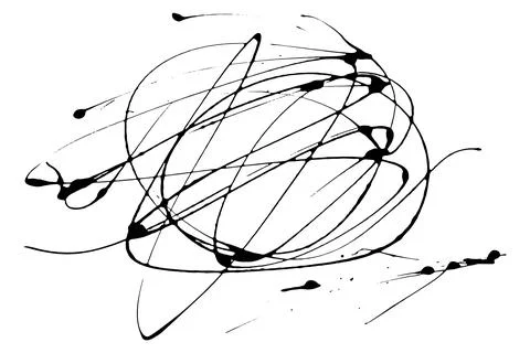 Hand drawn scribble line shapes. Doodle scribble brush stroke. Vector illus.. Stock Illustration