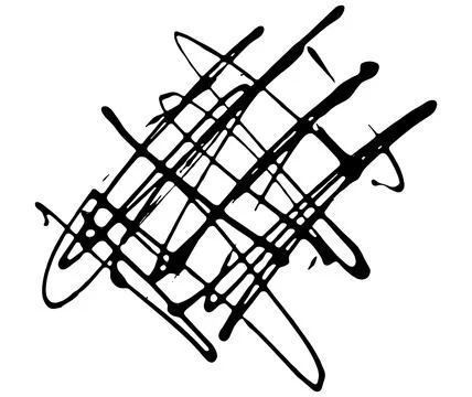 Hand drawn scribble line shapes. Doodle scribble brush stroke. Vector illus.. Illustrazione stock