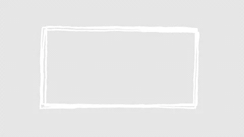 Hand Drawn Scribble Rectangle Frame Animation on Transparent Background Stock Footage 337397622