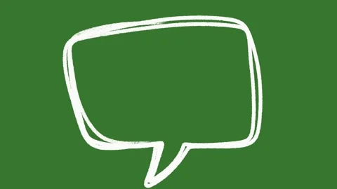 Hand Drawn Scribble Speech Bubble Animation on Green Screen Stockbeeldmateriaal 329940812