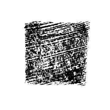 Hand drawn scribble square vector black element. Illustrazione stock