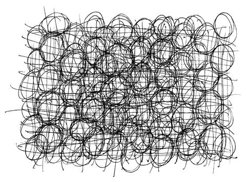 Hand drawn scribble symbols 06 Illustrazione stock