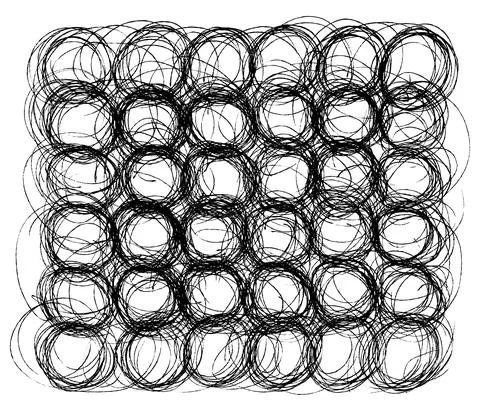 Hand drawn scribble symbols isolated on white. Illustrazione stock