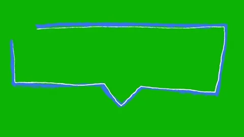 Hand drawn scribble text box animation green screen. Grunge rough frame chroma k Stockbeeldmateriaal 325799803