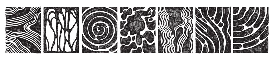 Hand drawn scribble texture background, black grunge crayon scratch doodle Illustrazione stock