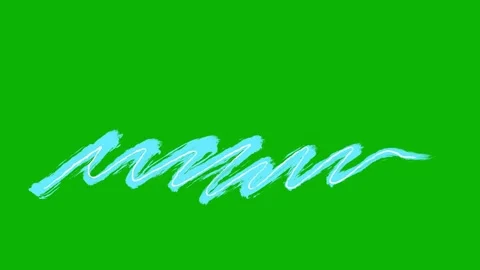 Hand drawn scribble underline animation green screen. Rough grunge wave line Stock Footage 325800107