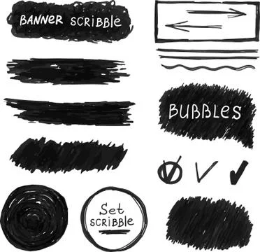 Hand drawn scribble vector design element. Illustrazione stock