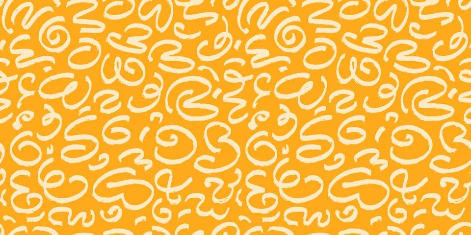 Hand drawn scribble vector seamless pattern. Childish drawing. Stroke swirl.. Stock Illustration