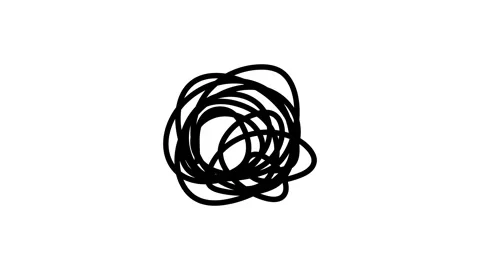 Hand drawn scribble on white background Video stock 272473046