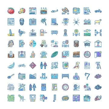 Hand drawn scribbled line icons essential elements イラスト素材