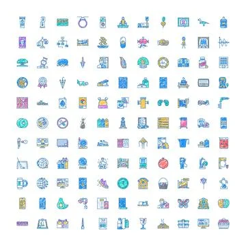 Hand drawn scribbles icon collection for various concepts イラスト素材