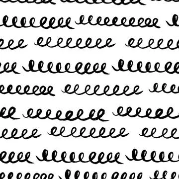 Hand drawn scribbles pattern vector Illustrazione stock