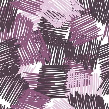 Hand drawn scribbles seamless pattern. Abstract pencil strokes line endless w Stock Illustration