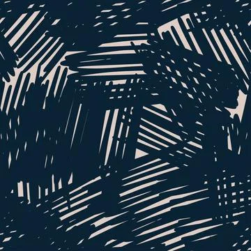 Hand drawn scribbles seamless pattern. Abstract pencil strokes line endless w Illustrazione stock