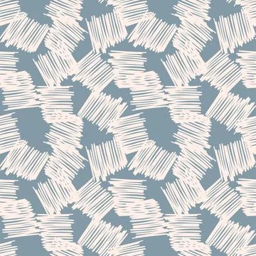 Hand drawn scribbles seamless pattern. Abstract pencil strokes line endless w Illustrazione stock