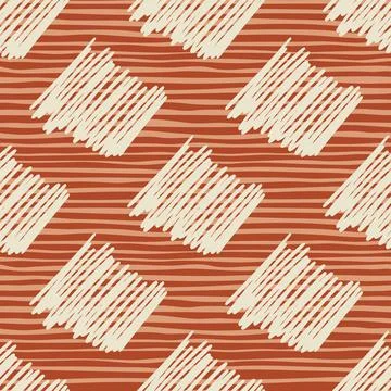 Hand drawn scribbles seamless pattern. Abstract pencil strokes line endless w Stock Illustration