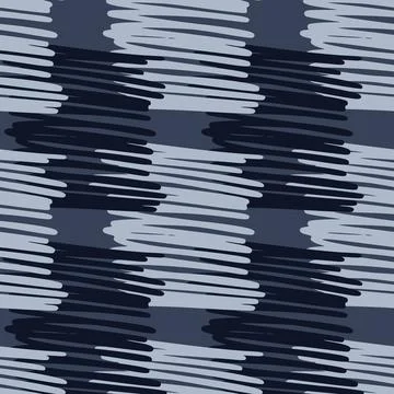 Hand drawn scribbles seamless pattern. Abstract pencil strokes line endless w Stock Illustration