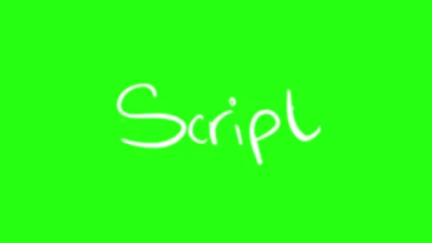Hand Drawn Script Text Effect Green Screen Video stock 303450599