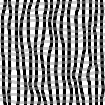 Hand drawn seamless checkered pattern Stock Illustration