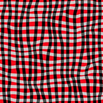 Hand drawn seamless checkered pattern Stock Illustration