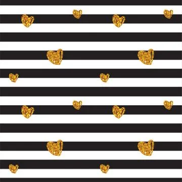 Hand-drawn seamless doodle pattern with hearts . seamless pattern Stock Illustration