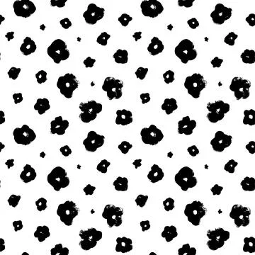 Hand drawn seamless floral pattern in vector. Stock Illustration