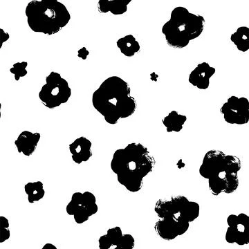 Hand drawn seamless floral pattern in vector. Stock Illustration