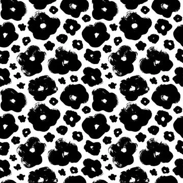 Hand drawn seamless floral pattern in vector. Stock Illustration