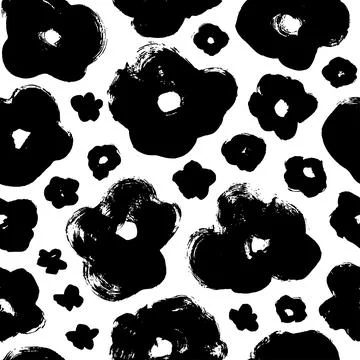 Hand drawn seamless floral pattern in vector. Stock Illustration