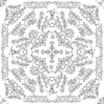 Hand drawn seamless floral pattern on a white background vector textile template Stock Illustration