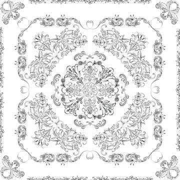 Hand drawn seamless floral pattern on a white background vector textile template Illustrazione stock