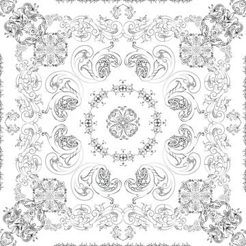 Hand drawn seamless floral pattern on a white background vector textile template 스톡 일러스트