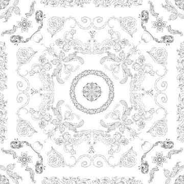 Hand drawn seamless floral pattern on a white background vector textile template Stock Illustration