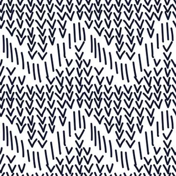 Hand drawn seamless indigo and white checkmark texture Stock Illustration