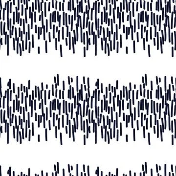 Hand drawn seamless indigo dashed line texture イラスト素材