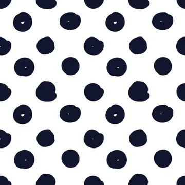 Hand drawn seamless indigo dot texture Illustrazione stock