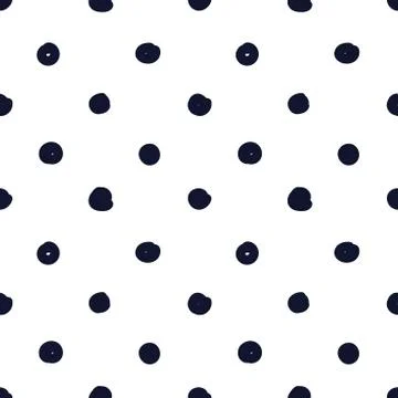 Hand drawn seamless indigo irregular dot texture Stock Illustration