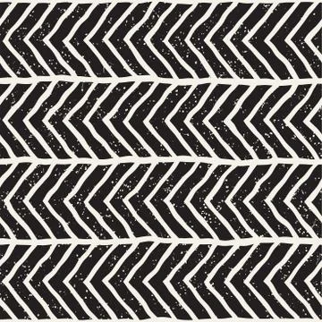Hand drawn seamless pattern. Abstract geometric tiling background in black an Stock Illustration