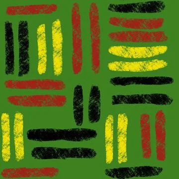 Hand drawn seamless pattern with african geometric ornament design print Stock Illustration