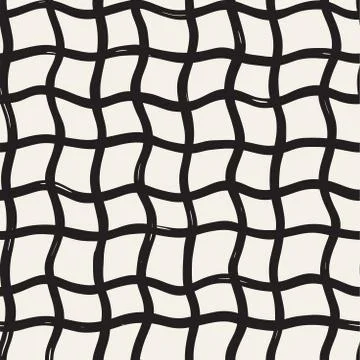 Hand drawn seamless pattern. Allover pattern with ink doodle grunge grid. Gra Illustrazione stock