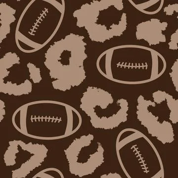 Hand drawn seamless pattern with American football equipment ball helmet イラスト素材