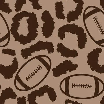 Hand drawn seamless pattern with American football equipment ball helmet イラスト素材